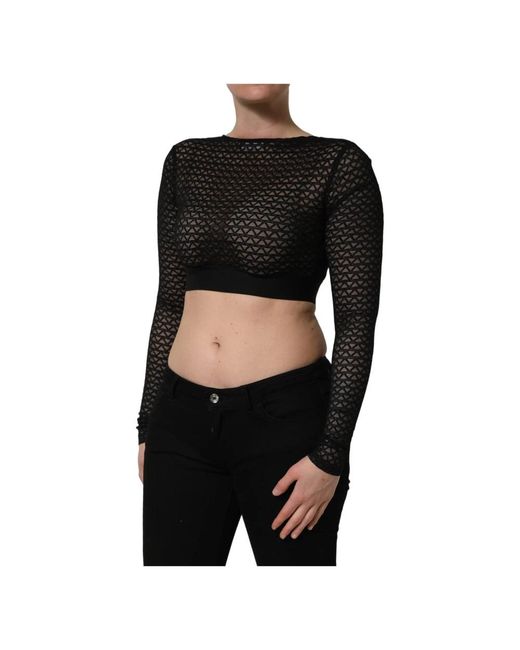 Dolce & Gabbana Black Long Sleeve T-Shirts