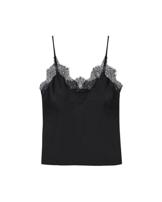 Anine Bing Black Sleeveless Tops