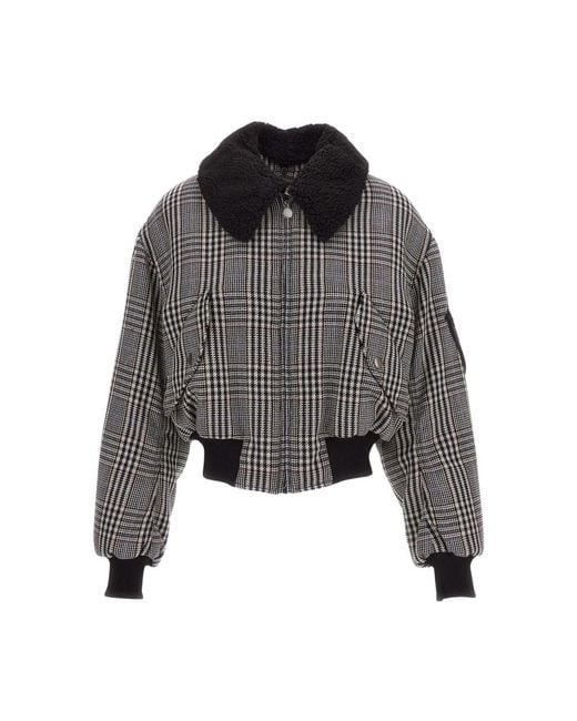 Stella McCartney Gray Bomber Jackets