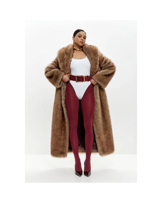 CESARE GASPARI Brown Faux Fur &Amp; Shearling Jackets