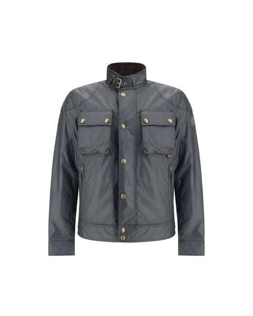 Belstaff Jassen ,Zwart ,Katoen Racemaster Jacket in het Gray voor heren