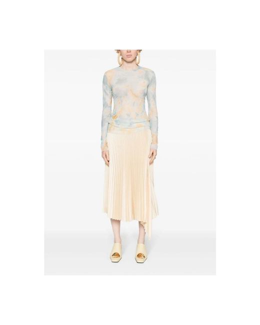Erika Cavallini Semi Couture Blue Long Sleeve T-Shirts