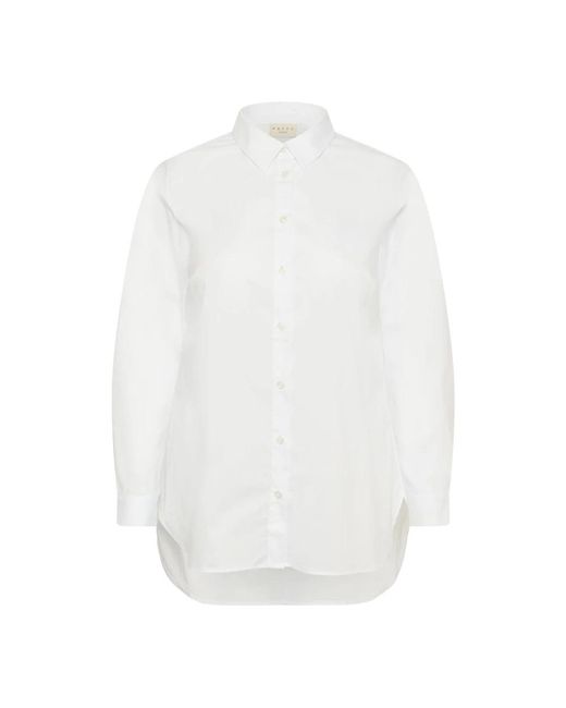 Kaffe Overhemden ,Wit ,Polyester Belli Blouse in het White