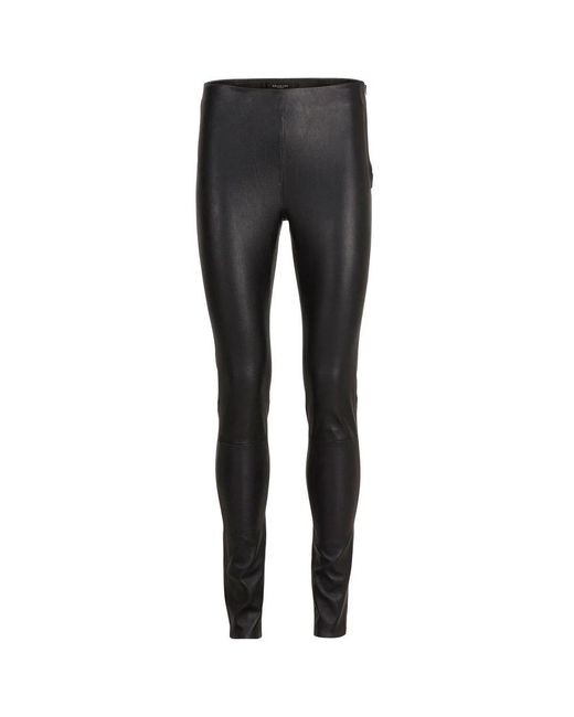 SELECTED Black Leather Trousers
