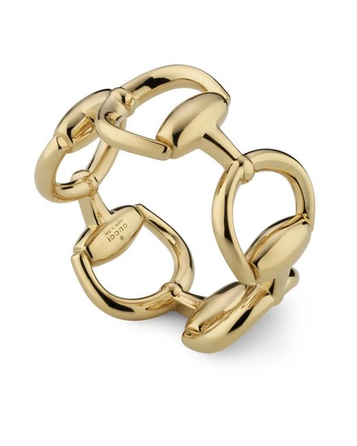 Gucci Metallic Horsebit Ring