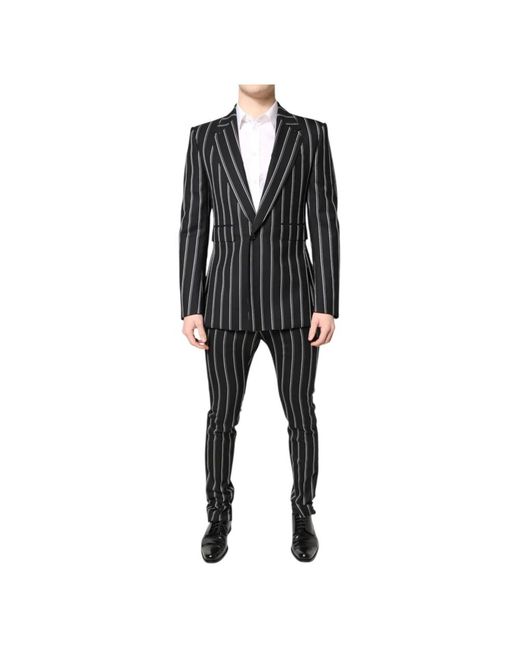Dolce & Gabbana Black Single Breasted Suits for men