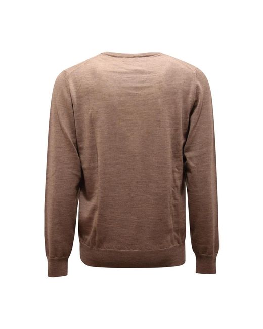 Brooksfield Brown V-Neck Knitwear for men