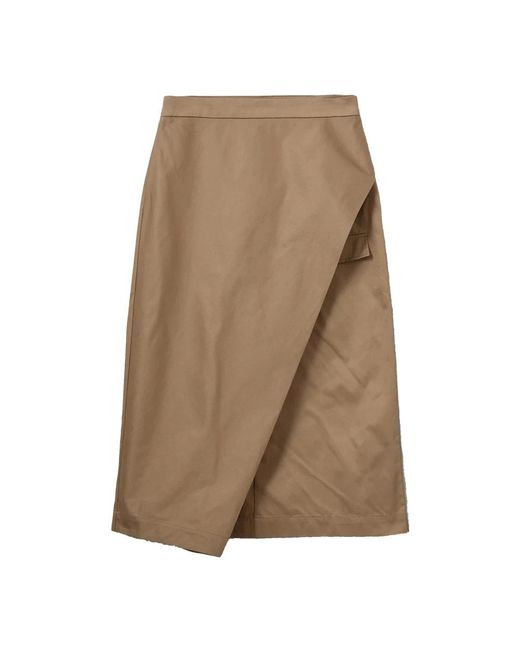 Sofie Schnoor Katrinesw Midi Wikkelrok in het Brown