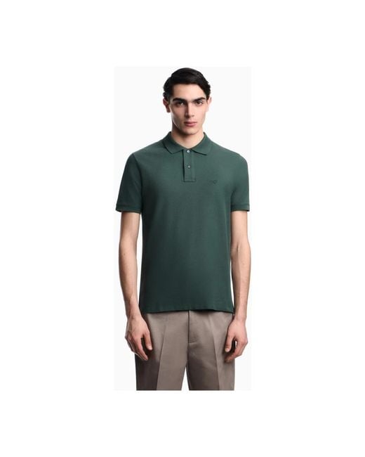 Emporio Armani Green Polo Shirts for men