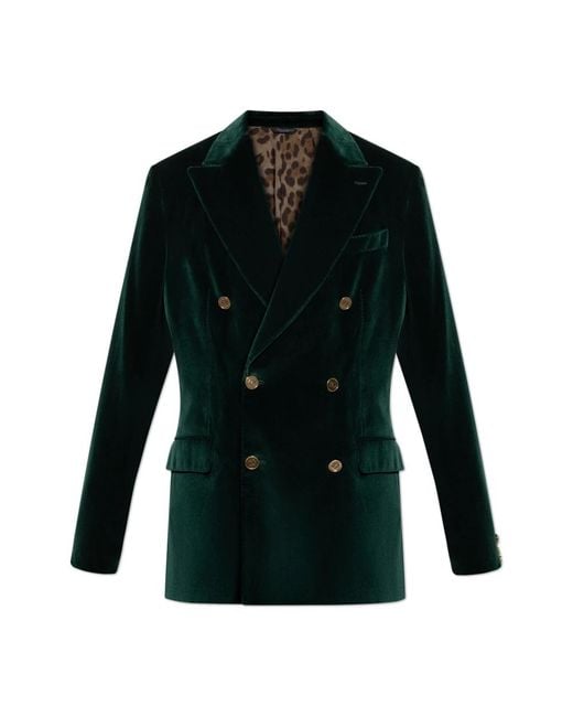 Dolce & Gabbana Fluweel Blazer in het Green voor heren
