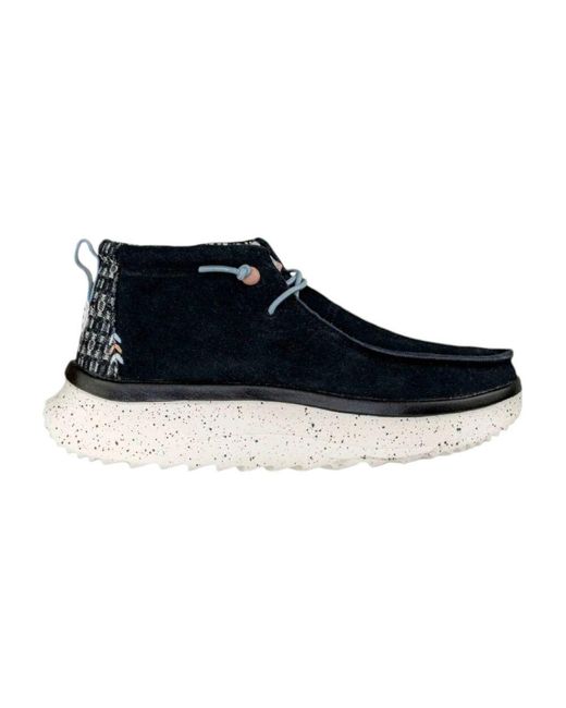 HeyDude Blue Lace-Up Boots