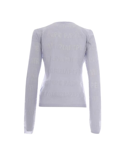 Patrizia Pepe Blue Round-Neck Knitwear