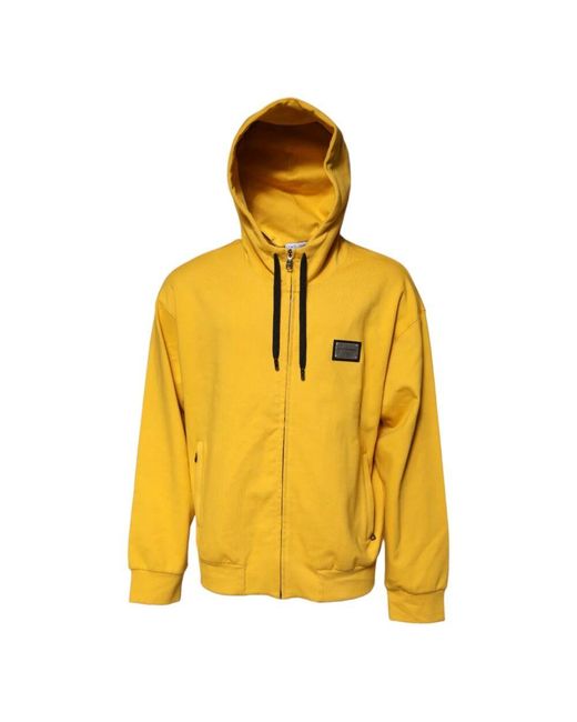 Dolce & Gabbana Yellow Zip-Throughs for men