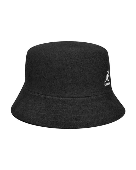 Kangol Accessoires ,Zwart ,Katoen Zwarte Katoenen Bucket Hoed in het Black