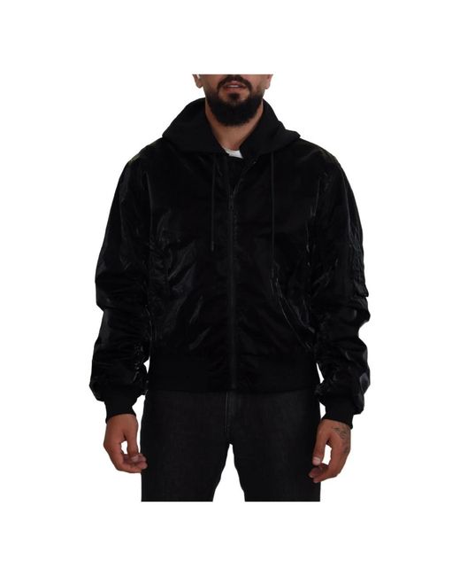 Dolce & Gabbana Black Zip-Throughs for men