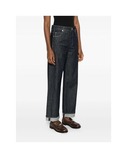 Max Mara Gray Straight Jeans