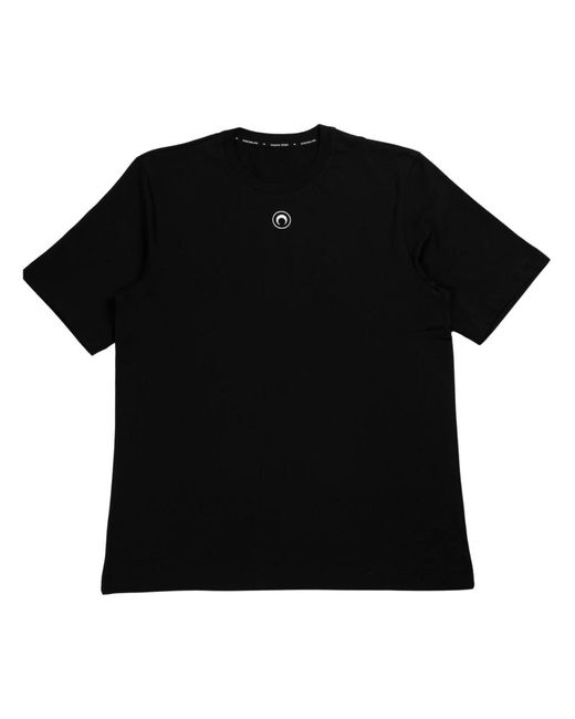 T-shirt in cotone biologico nero di MARINE SERRE in Black da Uomo