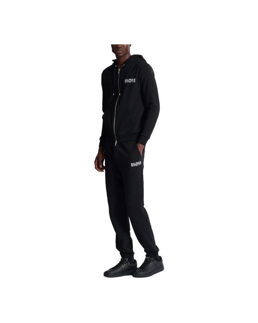 Balmain Hoodies & Sweatvesten ,Zwart ,Zip-Throughs in het Black voor heren
