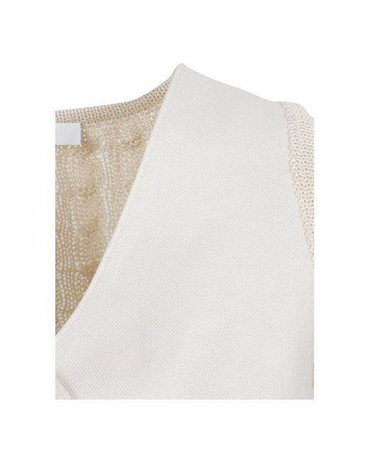 Max Mara White Vests