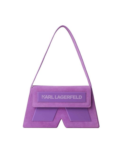 Karl Lagerfeld Purple Shoulder Bags