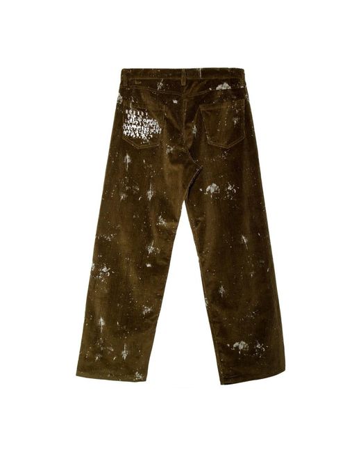 M I S B H V Brown Straight Trousers for men