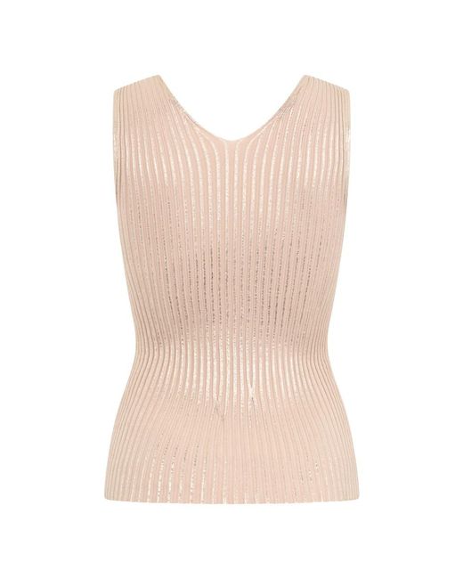 Peserico Natural Sleeveless Tops