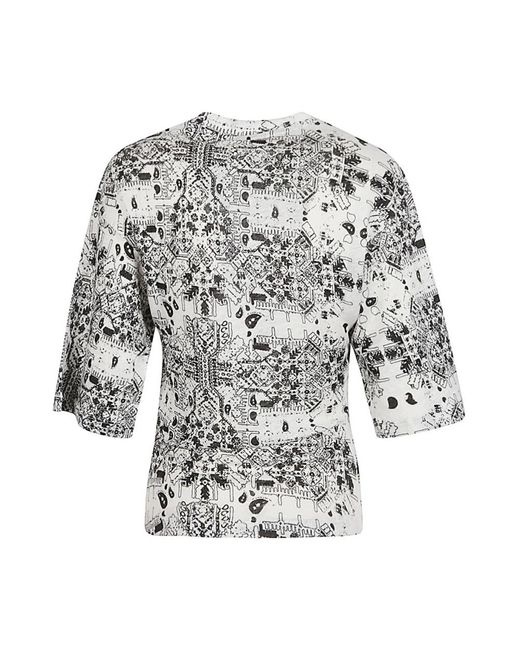 IRO Tops ,Wit ,Linnen Walia Linnen T-Shirt in het Gray