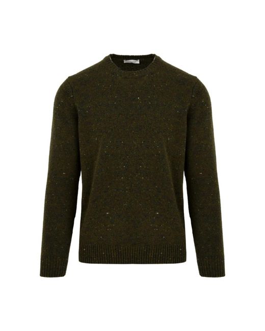 FILIPPO DE LAURENTIIS Green Round-Neck Knitwear for men