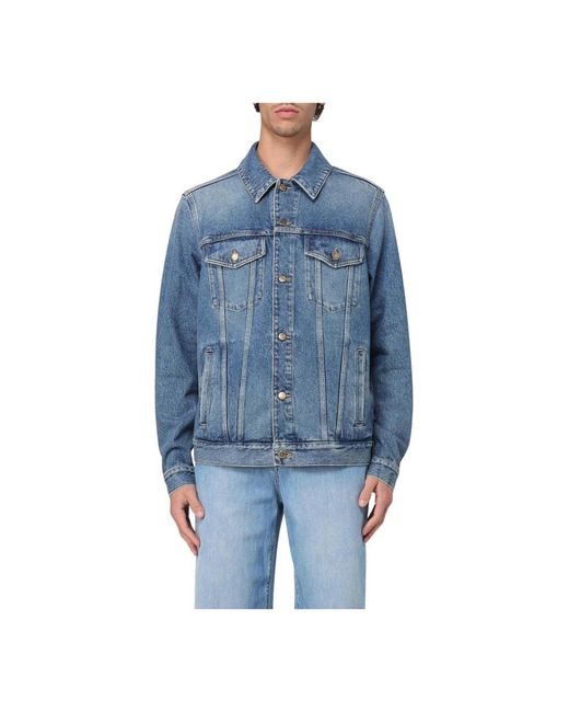 Golden Goose Deluxe Brand Blue Denim Jackets for men