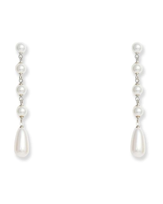 Earrings Self-Portrait de color White