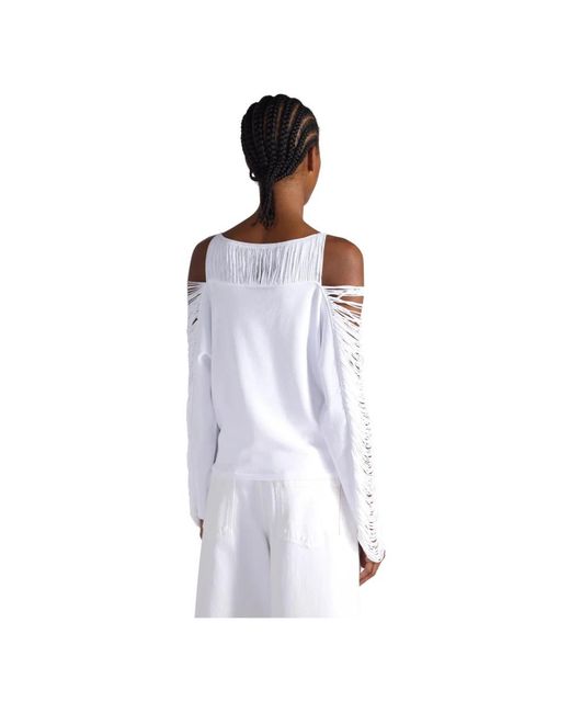 Liviana Conti Blue Long Sleeve Tops