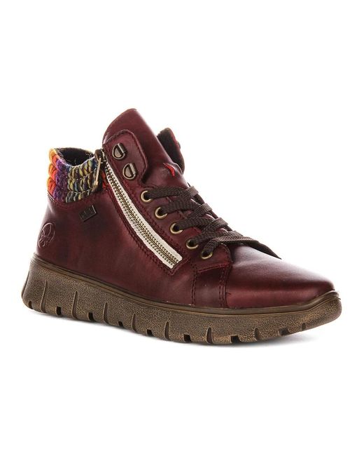Rieker Brown Lace-Up Boots