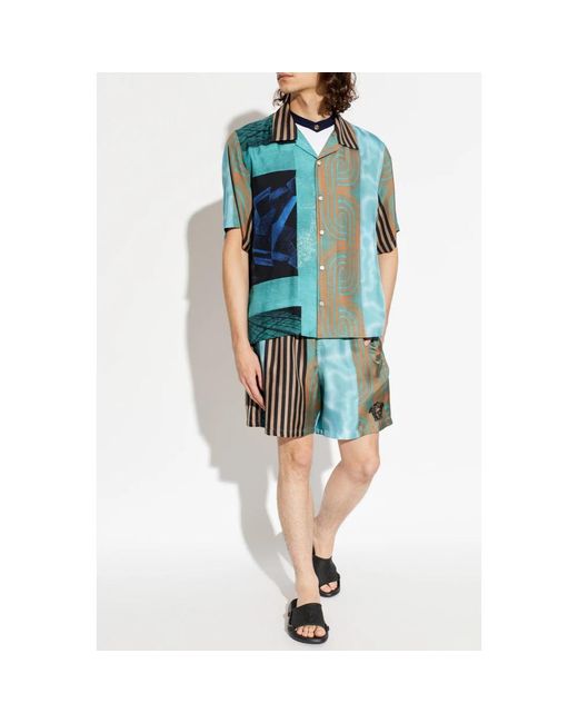 Versace Blue Casual Shorts for men