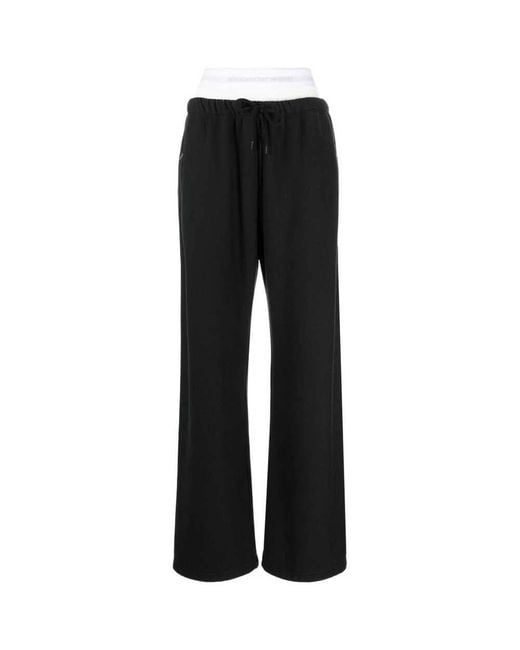 Trousers > wide trousers T By Alexander Wang en coloris Black