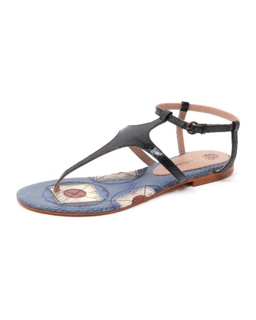 Maliparmi Blue Flat Sandals