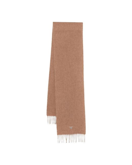Barbour Brown Plain Lambswool Scarf