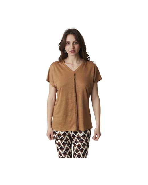 T-Shirts Alpha Studio de color Brown