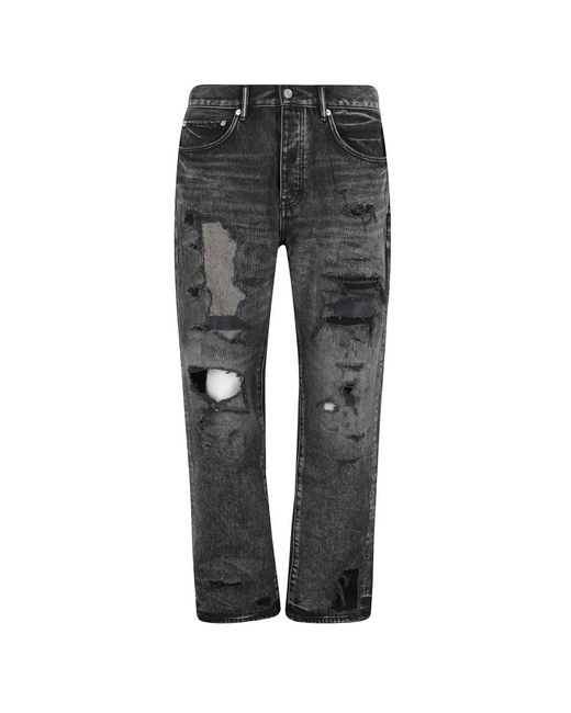 Purple Brand Gray Straight Fit Jeans for men