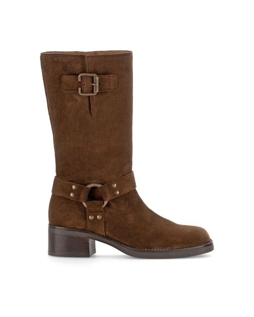 Gabor Brown Cognac suede mid boots