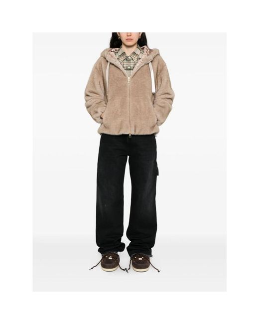 Herno Natural Faux Fur & Shearling Jackets