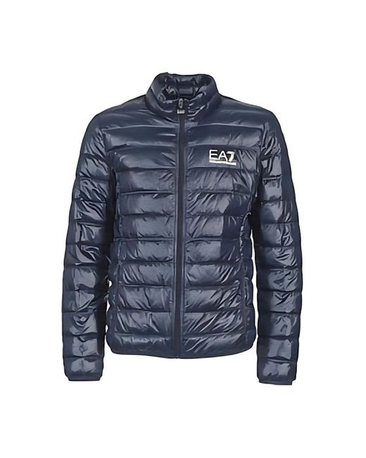EA7 Blue Winter Jackets for men