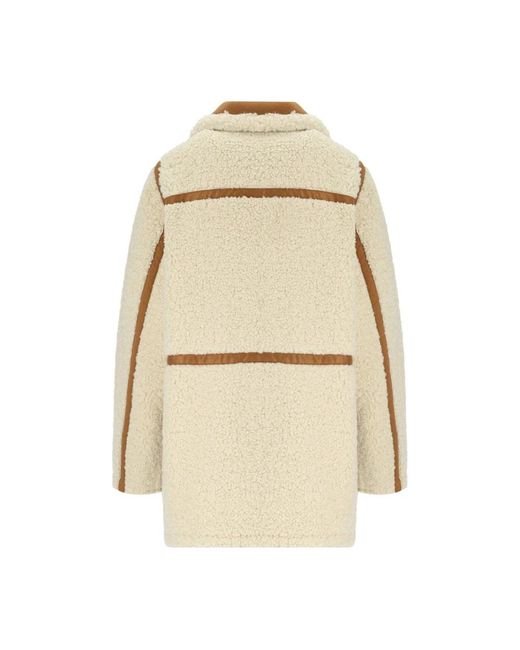 Stand Studio Faux Fur & Shearling Jackets in het Natural