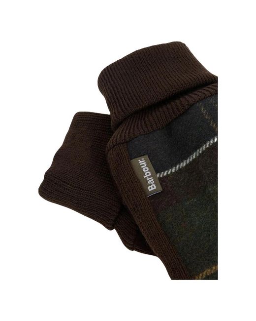 Barbour Hackney Tartan Handschuhe in Black für Herren