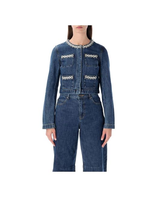 Self-Portrait Blue Denim Jackets