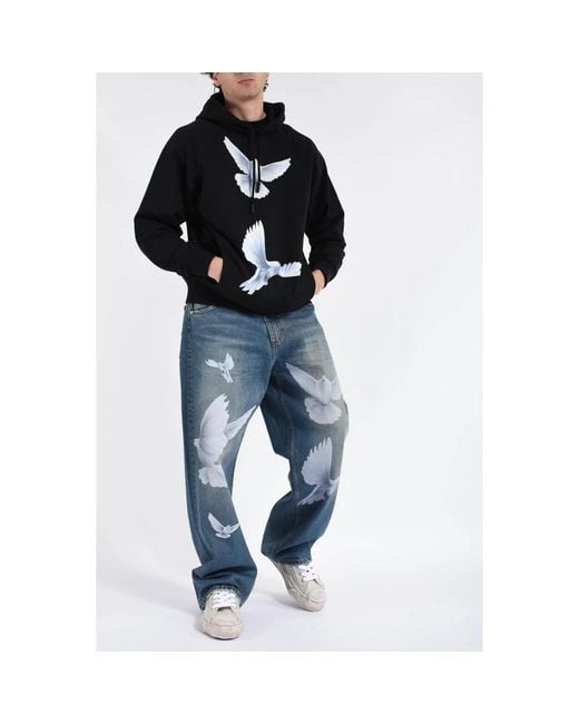 3.PARADIS Blue Straight Jeans for men