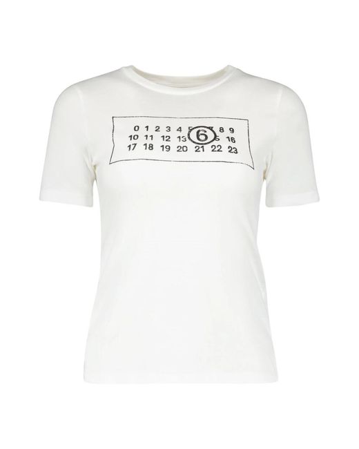 T-Shirts di MM6 by Maison Martin Margiela in White