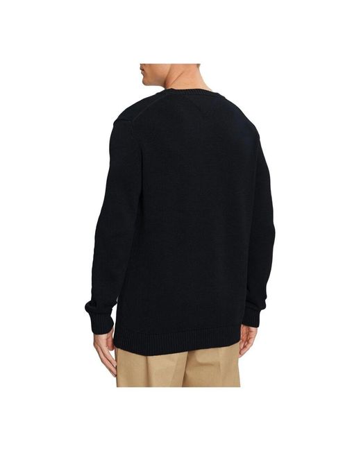 Tommy Hilfiger Essentials slim baumwollpullover in Black für Herren