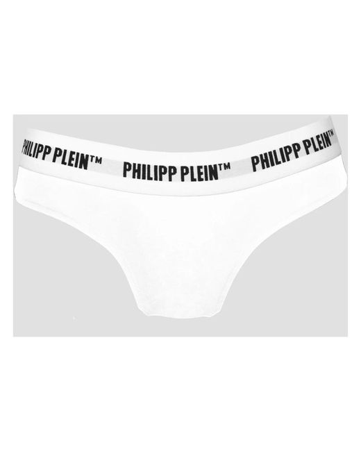 Philipp Plein White Baumwollslip bi-pack