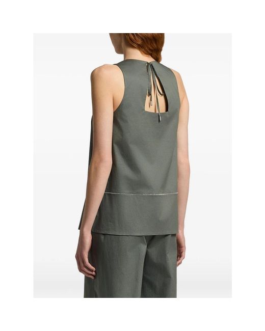 Peserico Gray Sleeveless Tops