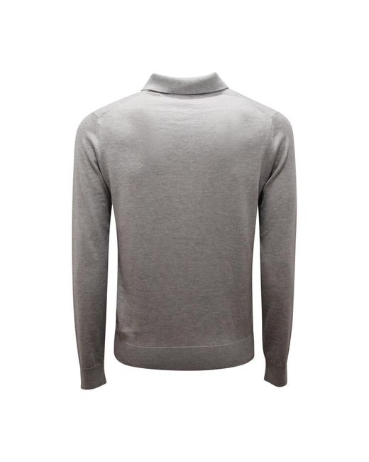 Alpha Studio Gray Polo Shirts for men